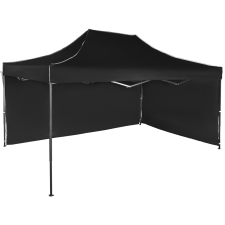 Expodom Gyorsan összecsukható sátor 3x4,5 m – acél, Fekete, 2 oldalfal sátor