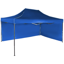 Expodom Gyorsan összecsukható sátor 3x4,5 m – acél, Kék, 2 oldalfal sátor