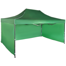Expodom Gyorsan összecsukható sátor 3x4,5 m – acél, Zöld, 3 oldalfal sátor