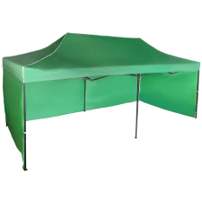 Expodom Gyorsan összecsukható sátor 3x6 m - acél, Zöld, 3 oldalfal sátor