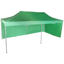 Expodom Gyorsan összecsukható sátor 3x6 m - alumínium, Zöld, 2 oldalfal sátor