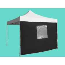 Expodom Oldalfal 3m ablakkal - hexagonális, Fekete kerti bútor