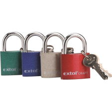 EXTOL CRAFT 3 év lakat, vas, 3 kulccsal, dobozban ; 50mm lakat