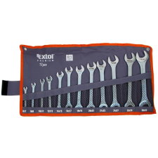  Extol Premium 12 darabos villáskulcs készlet vászon tartóban (6-32 mm) villáskulcs