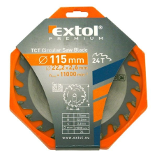Extol Prémium Extol Prémium körfűrészlap, keményfémlapkás, 115×22,2 mm; T24 (8803202) fűrészlap