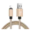  Extra strapabíró 1 méteres Lightning Iphone gyorstöltő és USB adatkábel, - Arany