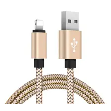  Extra strapabíró 1 méteres Lightning Iphone gyorstöltő és USB adatkábel, - Arany kábel és adapter
