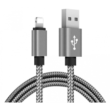  Extra strapabíró 1 méteres Lightning Iphone gyorstöltő és USB adatkábel - Szürke kábel és adapter
