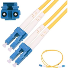 ExtraLink EX.31018 Optikai patch kábel LC/UPC Duplex 5m - Sárga (EX.31018) kábel és adapter
