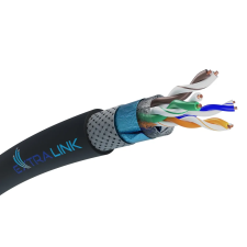 ExtraLink S/FTP CAT5e Installációs kábel 305m - Fekete (EX.16262) kábel és adapter