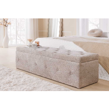 Extravagancia Stílusos ülőpad Spectacular 140 cm szürkés bézs pezsgő bouclé bútor