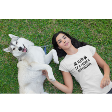  Ez a pólóm is kutyaszőrös fehér póló egyedi ajándék