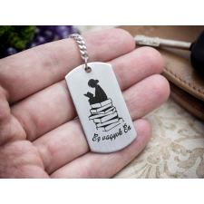  Ez vagyok Én acél medálos kulcstartó ajándéktárgy