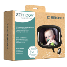 EziMoov Mirror Led-autós tükör beépített éjszakai fénnyel és távirányítóval bababiztonság