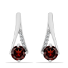  Ezüst Fülbevaló Barton Gránáttal és Fehér Topázzal, Y60592