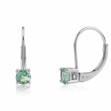  Ezüst Fülbevaló Brazil Smaragddal - Elegáns, 0.7 Karátos fülbevaló