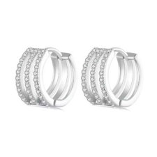  Ezüst fülbevaló, tripla karika fülbevaló