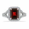  Ezüst Gyűrű Barton Gránáttal és Fehér Topázzal, Y60607/59