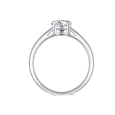  Ezüst gyűrű moissanit kristállyal, 6-os méret gyűrű