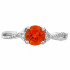  Ezüst Gyűrű Padparadschai Kvarccal és Fehér Topázzal, PCY11235/62 gyűrű