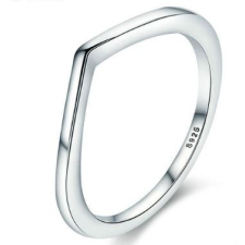  Ezüst gyűrű, szabálytalan forma, 6-os méret gyűrű