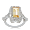  Ezüst Gyűrű Ural Citrinnel és Fehér Topázzal, Y48597/57