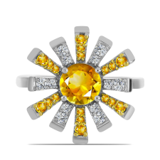  Ezüst Gyűrű Ural Citrinnel, Y61530/59 gyűrű