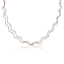 Ezüst Hullámos Nyaklánc - Rozégoldal - Állítható nyaklánc