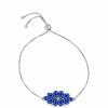  Ezüst Karkötő Ausztrál Kék Zafírral és Fehér Topázzal, Y61615