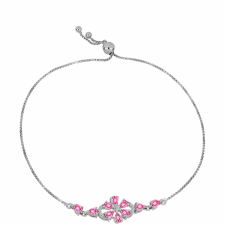  Ezüst Karkötő Pelmadullai Rózsaszínű Turmalinnal és Fehér Topázzal, Y61265 karkötő