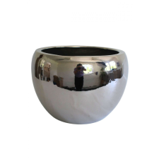  Ezüst kerámia virágcserép 33cm kerti tárolás