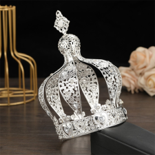  Ezüst Király Korona, tortadísz party kellék