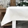  Ezüst lurex asztalterítő páfrány mintás 96x100 cm