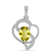  Ezüst Medál Citrom Topázzal és Fehér Topázzal, Y59384