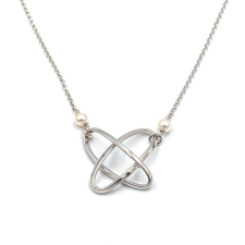  Ezüst Medál Nyaklánc Gyönggyel - 50,5 cm nyaklánc