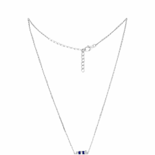  Ezüst Nyaklánc Ausztrál Kék Zafírral és Fehér Topázzal, Y61670 nyaklánc