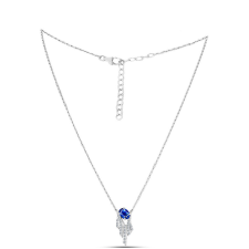  Ezüst Nyaklánc Ausztrál Kék Zafírral és Fehér Topázzal, Y61734 nyaklánc