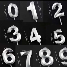  Ezüst számos tortagyertya-5-ös sütés és főzés