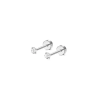  Ezüst Színű 316L Orvosi Acél Egyenesszárú Labret Piercing Cirkónia Kővel - 1 pár - 2 mm