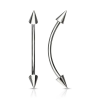  Ezüst Színű 316L Orvosi Acél Hegyes Szemöldök Piercing 12 mm