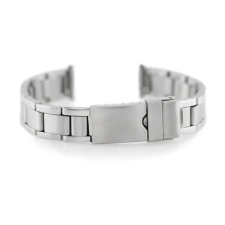 Ezüst színű fém óraszíj, 14 mm illesztés, 226 mm, állítható óraszíj