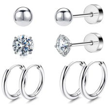  Ezüst Színű Piercing Szett - 8 db egyéb ékszer