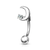  Ezüst Színű Szemöldök Piercing Hold Dísszel