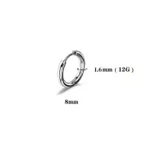  Ezüst Színű Titánium Karika Piercing - 8 mm egyéb ékszer