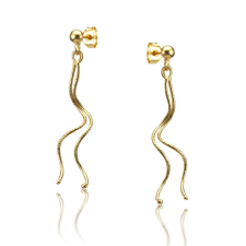  Ezüst Toscana Csavart Fülbevaló—arany fülbevaló