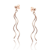 Ezüst Toscana Csavart Fülbevaló—rosé
