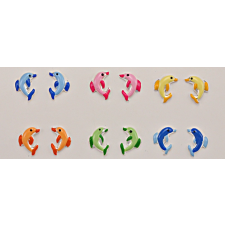  Ezüst Toscana Gyermek Fülbevaló— delfin fülbevaló