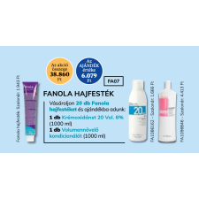  FA07 FANOLA Color hajfesték 20 + (1 X 6% Oxi+ 1 X Volume Condi.) AKCIÓ (+ AJÁNDÉK 1 db FANOLA) hajfesték, színező