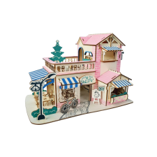 Fa 3D kirakó kávézó puzzle, kirakós
