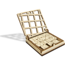Fa 3D puzzle tolófejtörő mini játék barkácsolás, építés